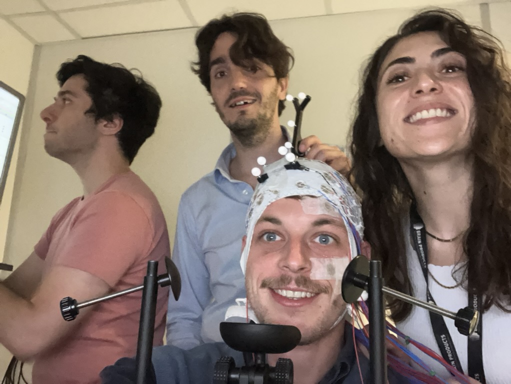 Tobias Eder with the CIMeC laboratory team in Rovereto